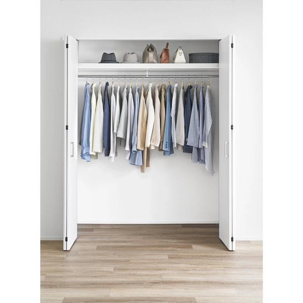 【smart】収納力アップ2段衣類ハンガー スマート W60 ホワイト