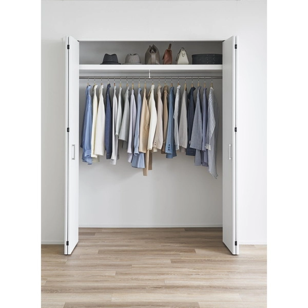 【smart】収納力アップ2段衣類ハンガー スマート W60 ブラック