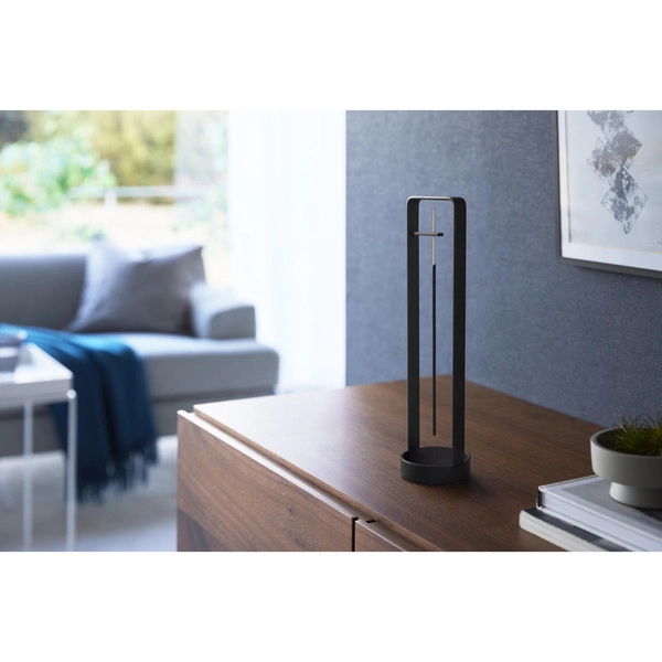 【tower】お香スタンド タワー 灰飛び防止カバー付き ブラック