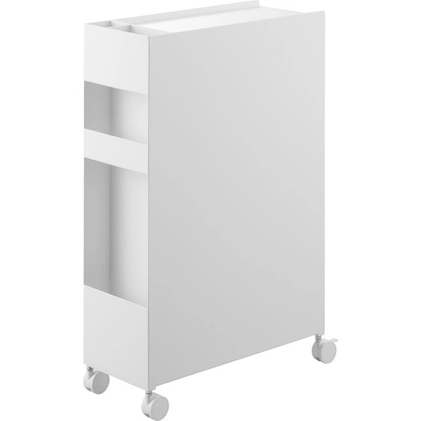 【tower】収納バスケットワゴン タワー 3段 ホワイト