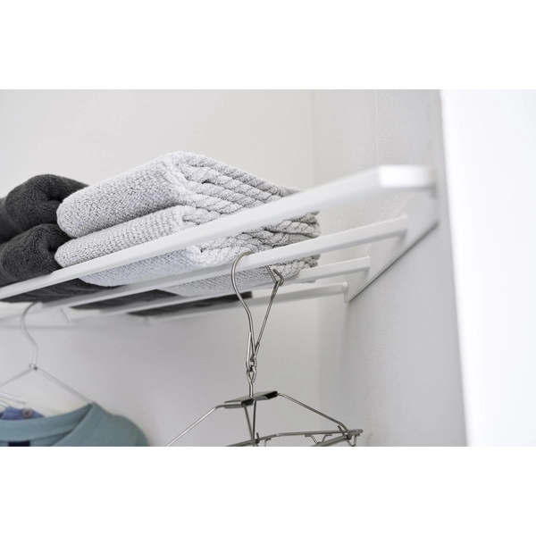 【tower】コーナーハンガーラック タワー 石こうボード壁対応 ホワイト