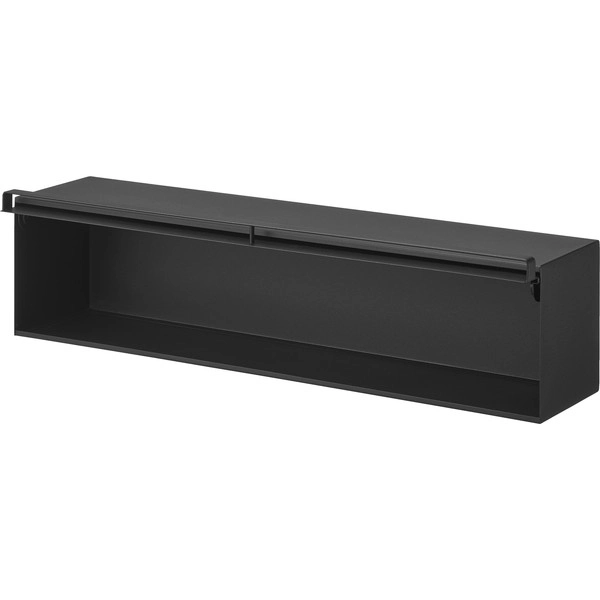 【tower】ウォール隠せるトイレ壁収納 タワー 石こうボード壁対応 ブラック