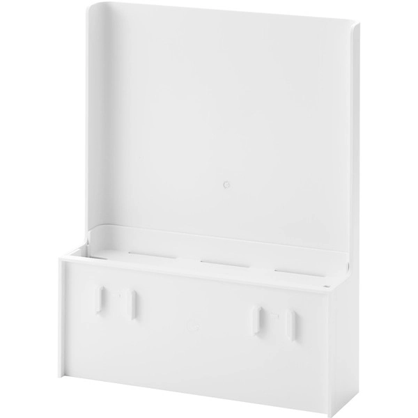【tower】ウォール隠せるルーター収納 タワー Sサイズ 石こうボード壁対応 ホワイト