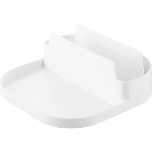 【Plate】回転式仕切り付き収納トレー プレート ホワイト