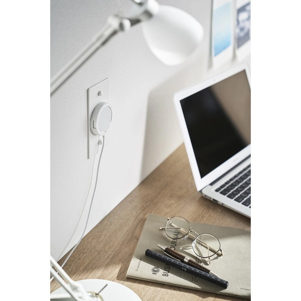 【tower】ウォールスマートフォン充電ホルダー タワー 石こうボード壁対応 ホワイト