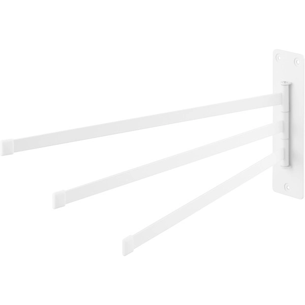 【tower】ウォールタオルハンガー タワー 3連 石こうボード壁対応 ホワイト