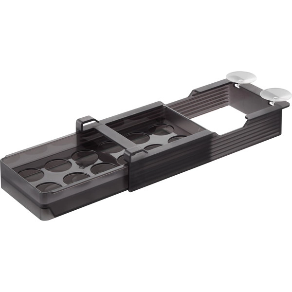 【tower】冷蔵庫中棚下高さ調節卵ラック タワー S ブラック