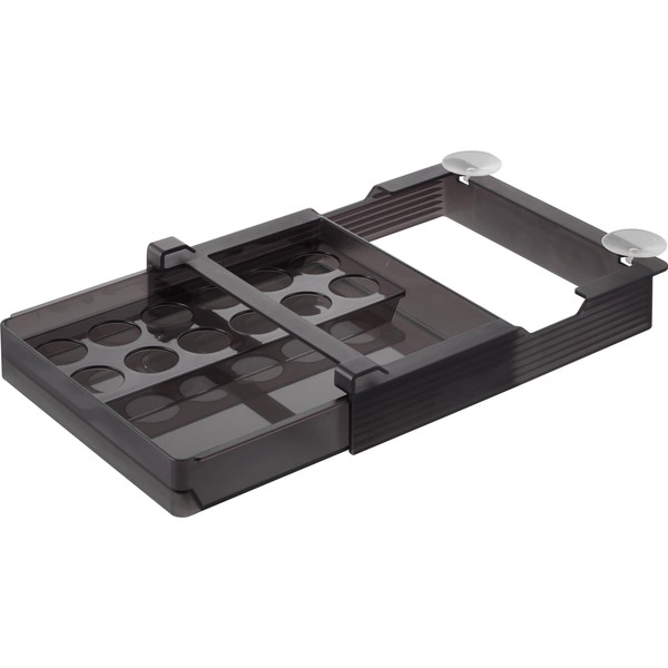 【tower】冷蔵庫中棚下高さ調節卵ラック タワー L ブラック