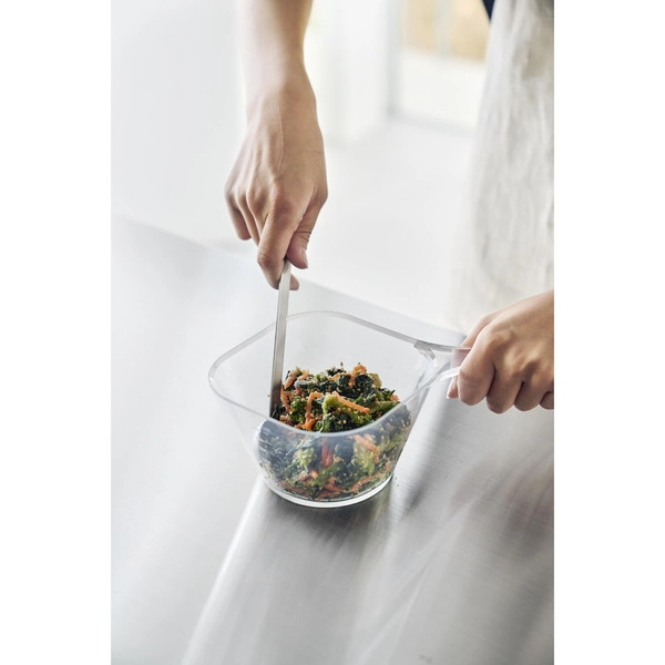 【tower】電子レンジ対応洗いやすいハンドル付き下ごしらえボウル タワー L クリア