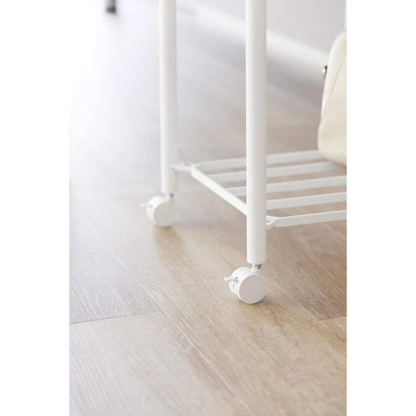 【tower】小物トレー付き下段が棚の収納ワゴン 2段 タワー ホワイト