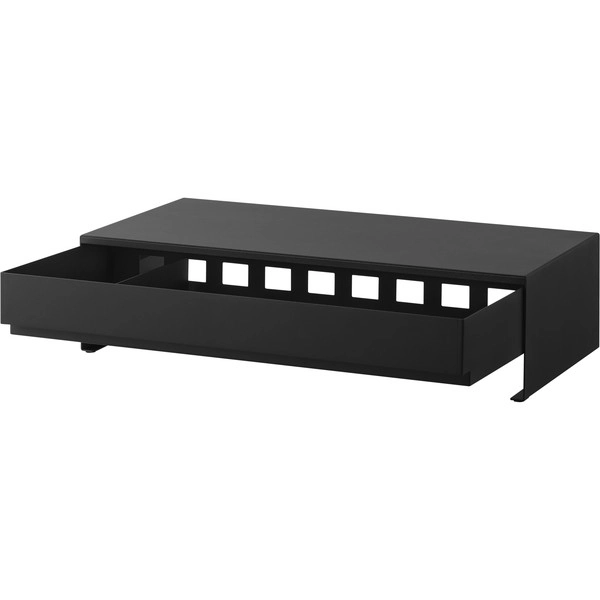 【tower】ゲームコントローラーも入る引き出し付きモニター台 タワー ブラック