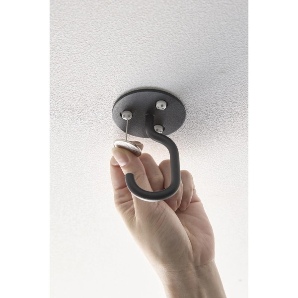 【tower】天井から吊り下げできるプランターフック タワー 石こうボード壁対応 ブラック