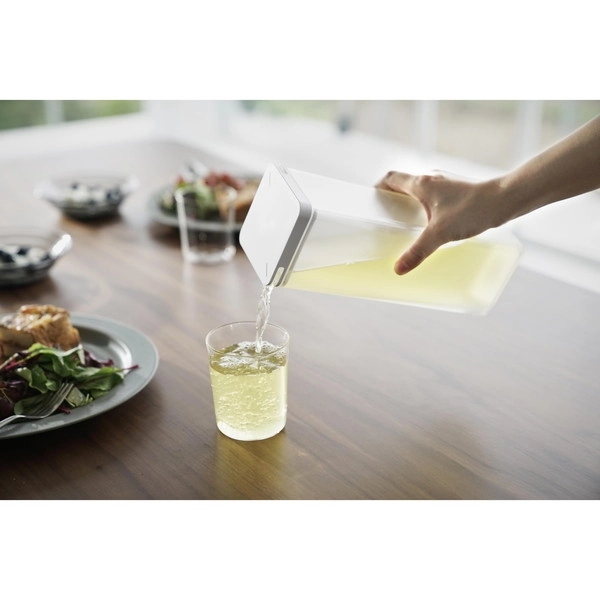 【tower】水はね防止フィルター付き両方から注げる冷水筒 タワー ホワイト