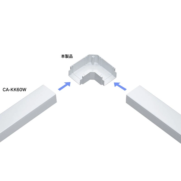 配線ダクト (平面L型・ホワイト) CA-KK60L