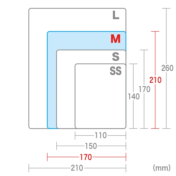 マウスパッド (Mサイズ、ブルー) MPD-EC25M-BL