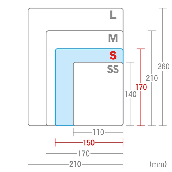 マウスパッド (Sサイズ、ブルー) MPD-EC25S-BL