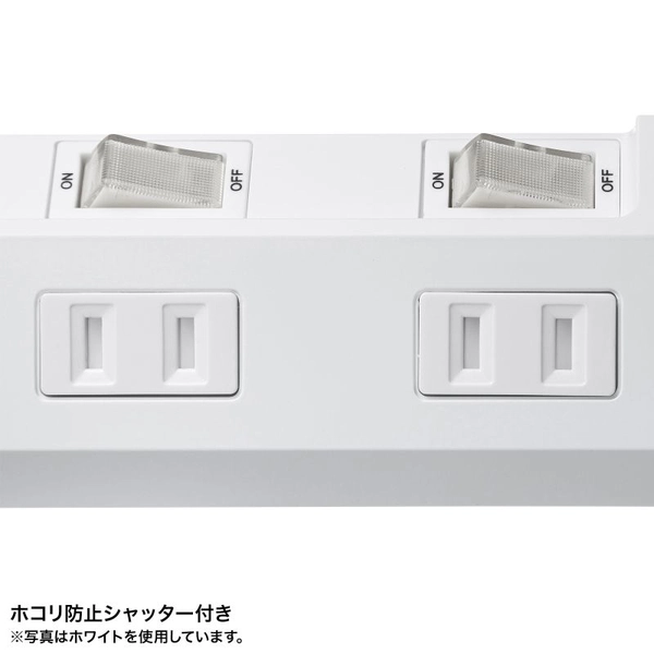 節電タップ (2P・4個口・1m・ブラック) TAP-S29-1BK