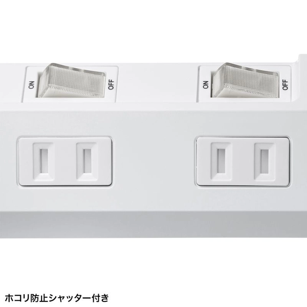 節電タップ (2P・4個口・1m・ホワイト) TAP-S29-1W