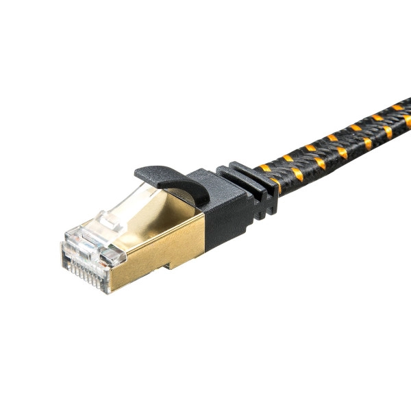 カテゴリ8メッシュフラットLANケーブル KB-T8MEFL-01BK