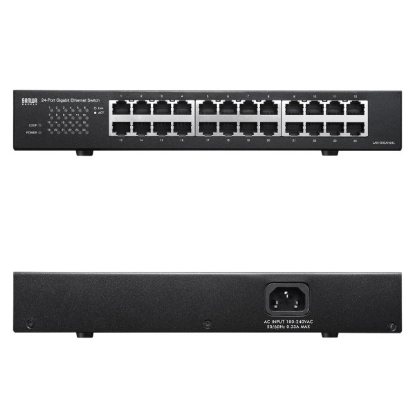 Giga対応スイッチングハブ(24ポート) ループ検知機能つき LAN-GIGAH24L
