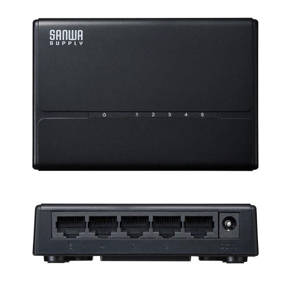 スイッチングハブ(5ポート・マグネット付き) LAN-SWHP501BK