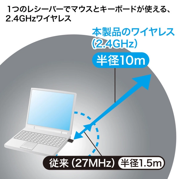 マウス付きワイヤレスキーボード ホワイト SKB-WL25SETW