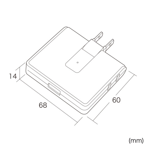 USB充電ポート付きモバイルタップ TAP-B104UN