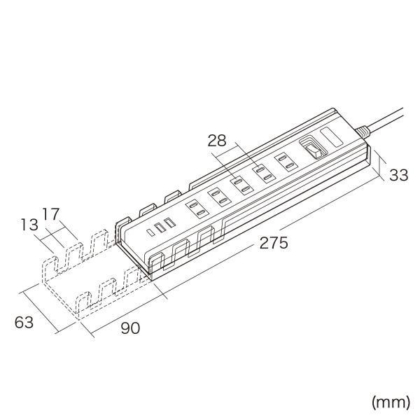 スマホスタンド付きタップ TAP-B47UC-15W