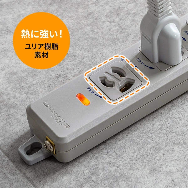 ポッキンプラグ付き電源タップ TAP-PP34-5