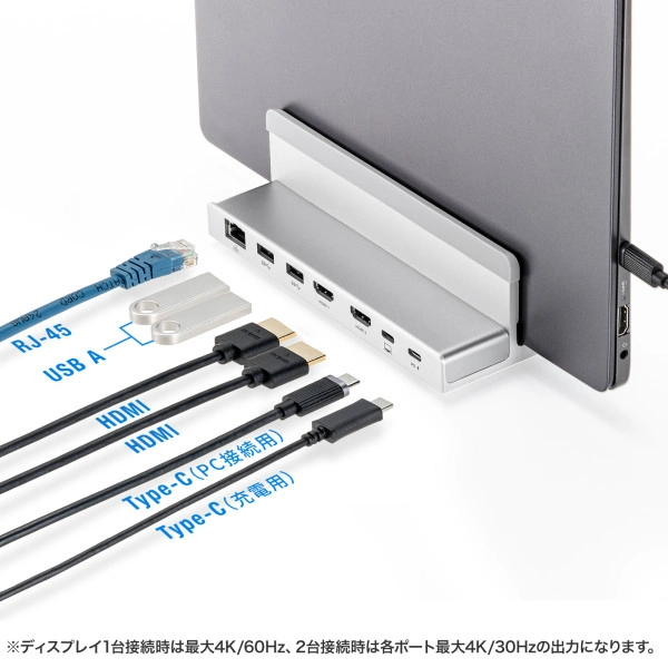 USB Type-Cドッキングステーション（スタンド一体型タイプ） USB-CVDK18