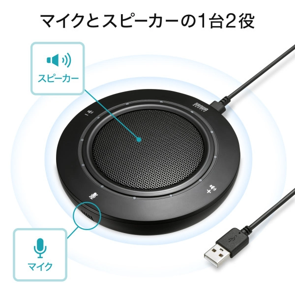 WEB会議USBスピーカーフォン MM-MC36