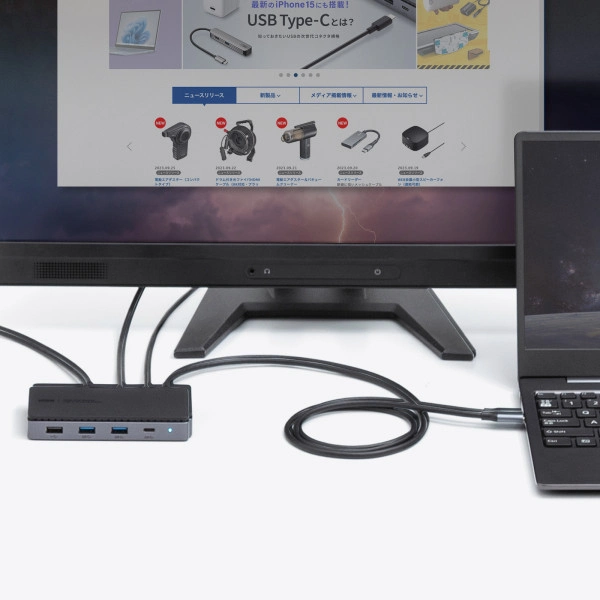 USB Type-Cドッキングステーション（HDMI×2画面出力対応） USB