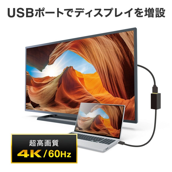 USB Type-C HDMI変換アダプタ（USBハブ付） USB-3TCH35BK