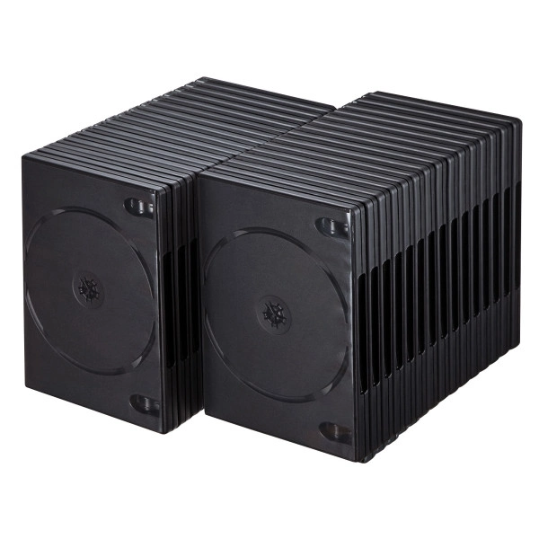 DVDトールケース（2枚収納・30枚セット・ブラック） DVD-TN2-30BKN