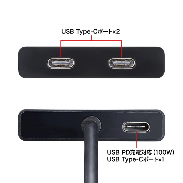 USB Type-C　ハブ（C×2） USB-3TCP12BK
