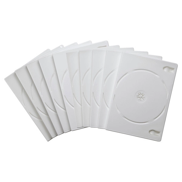DVDトールケース（2枚収納・10枚セット・ホワイト） DVD-TN2-10WN