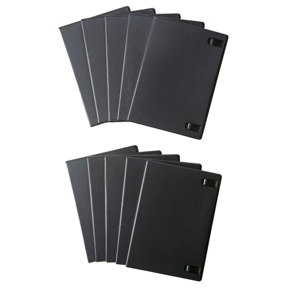 DVDトールケース(1枚収納・10枚セット・ブラック) DVD-TN1-10BKN