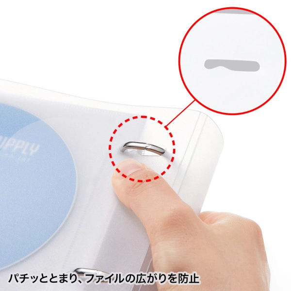 リングファイルケース（24枚収納・クリア） FCD-RG24CLN