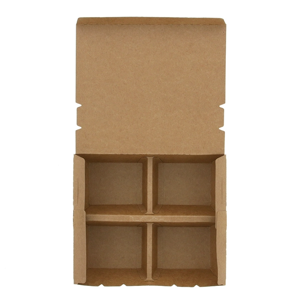 【HEIKO】エコランチボックス 4仕切 クラフト 20枚×20 (400枚)