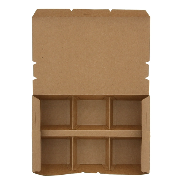 【HEIKO】エコランチボックス 6仕切 クラフト 20枚×20 (400枚)