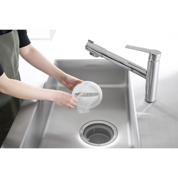 【tower】水切りネットホルダー付き排水口カバー タワー ホワイト