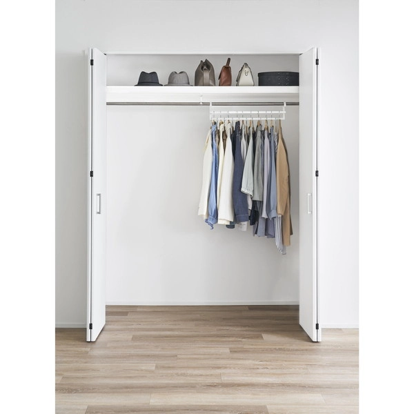 【smart】収納力アップ2段衣類ハンガー スマート W60 ホワイト