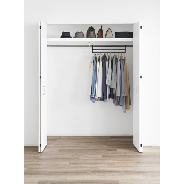 【smart】収納力アップ2段衣類ハンガー スマート W60 ブラック