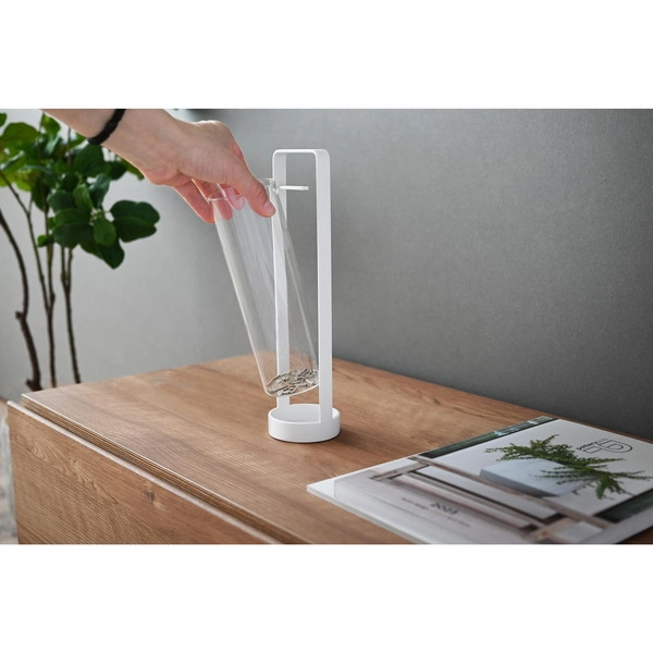 【tower】お香スタンド タワー 灰飛び防止カバー付き ホワイト