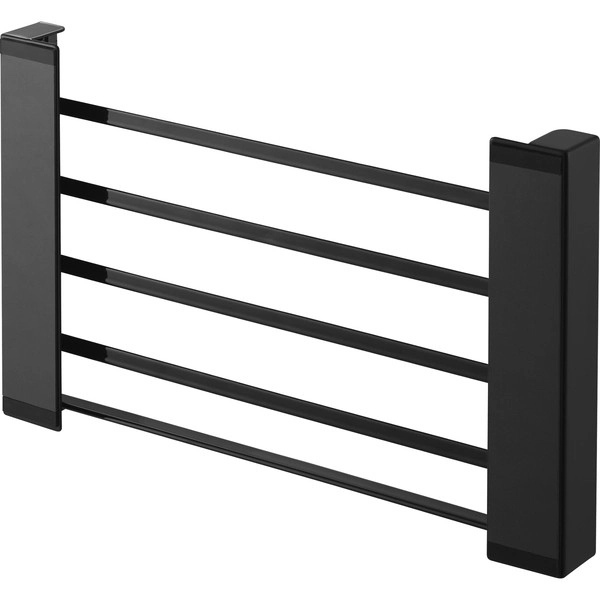 【tower】使いやすい高さに開くマグネット洗濯機横折り畳み棚 タワー ブラック