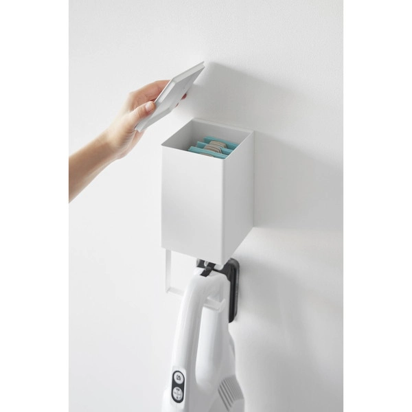 【tower】ウォール収納付きコードレスクリーナーホルダー タワー 石こうボード壁対応 ホワイト