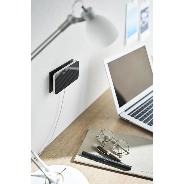 【tower】ウォールスマートフォン充電ホルダー タワー 石こうボード壁対応 ブラック