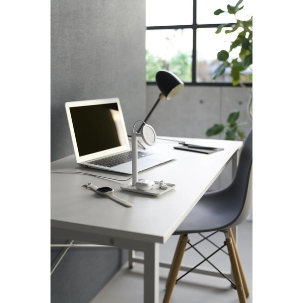 【tower】トレー付きスマートフォン充電スタンド タワー ホワイト