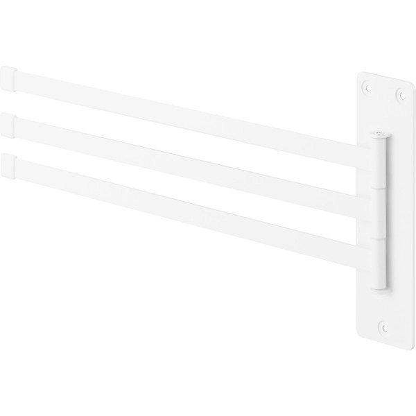 【tower】ウォールタオルハンガー タワー 3連 石こうボード壁対応 ホワイト