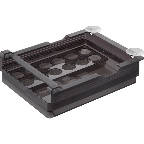 【tower】冷蔵庫中棚下高さ調節卵ラック タワー L ブラック